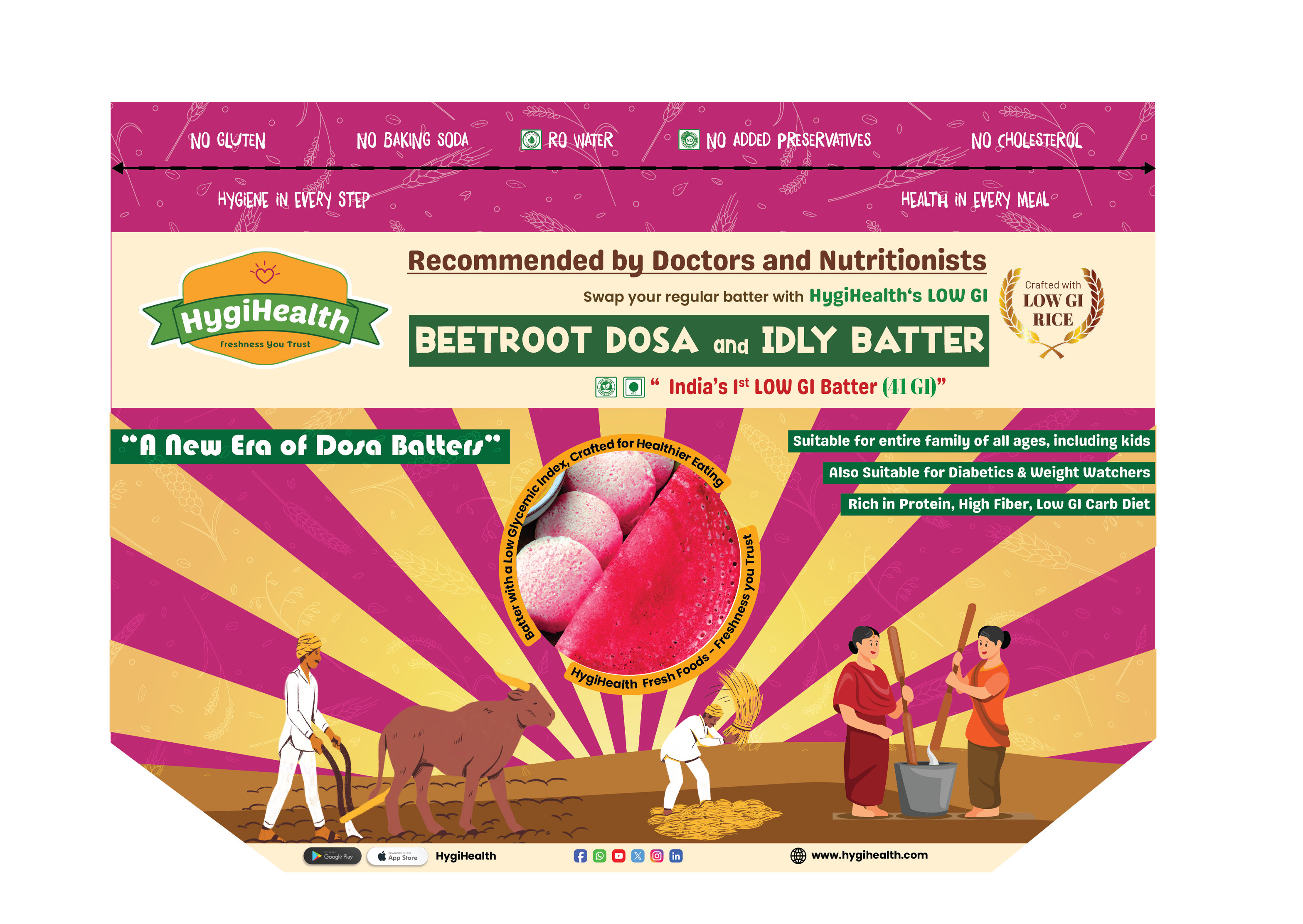 Beetroot Low GI  Dosa & Idly Batter Thumbnail 2